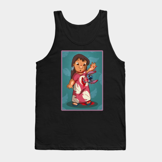 Alien Meets lilo and Stitch Tank Top by PBMahoneyArt